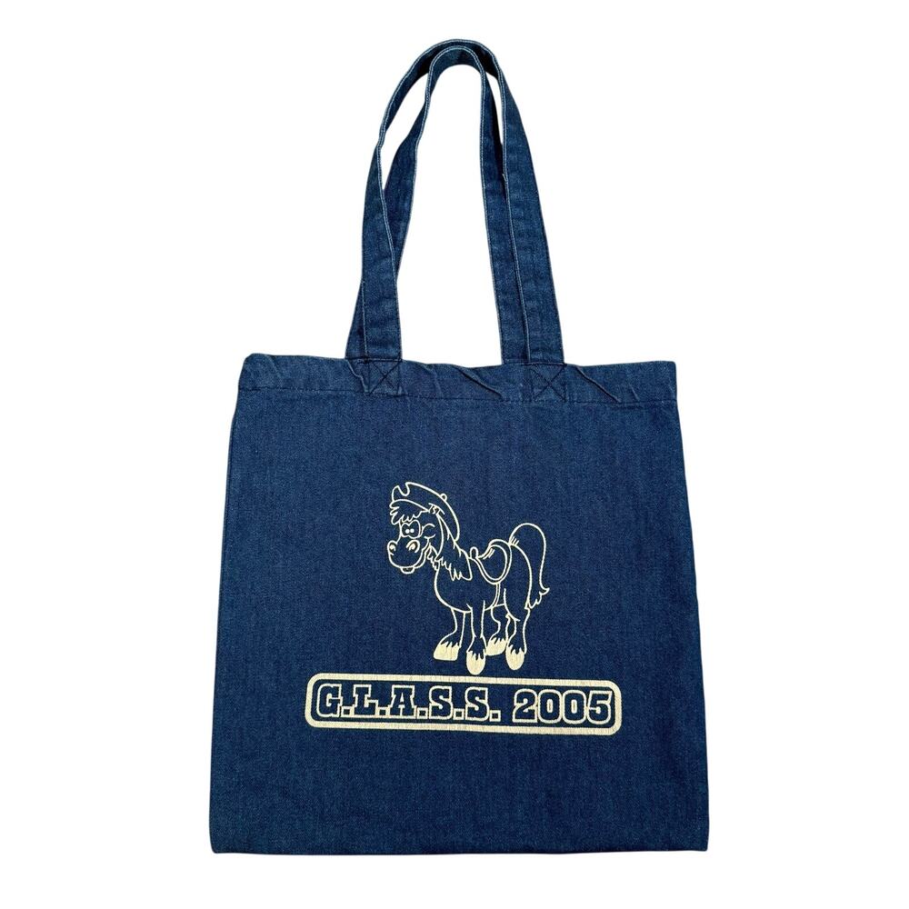 Vintage Western Horse Denim Tote